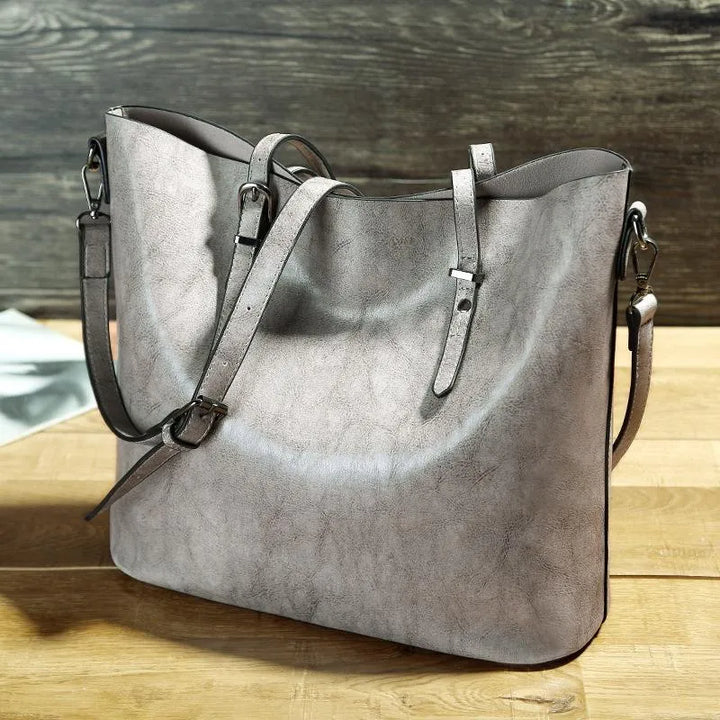 Nicole - Vintage leather shoulder handbag